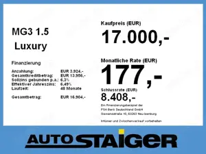 MG MG3 1.5  Luxury ACC+LED+Navi+SHZ+360Kamera+LM+PDC Bild 4