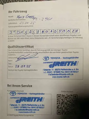 Toyota Yaris Cross Yaris Cross Hybrid 1.5 VVT-i Team Deutschland