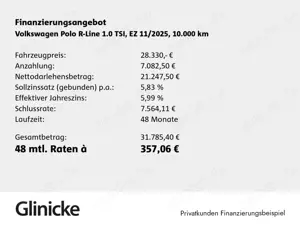 Volkswagen Polo R-Line 1.0 TSI DSG, PANO, RFK Bild 2