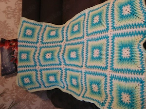 Häkeldecke im 3 D Muster