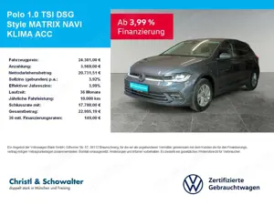 Volkswagen Polo 1.0 TSI DSG Style MATRIX NAVI KLIMA ACC