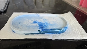 Tablet weiß blau mit muster