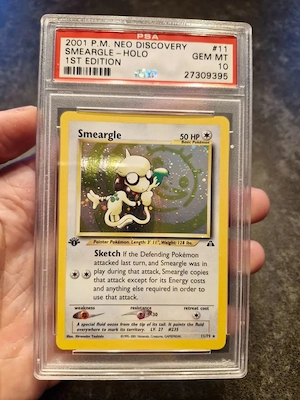 Pokemon Neo Discovery 1st. Edition Smeargle Holo PSA 10 Gem Mint - POP 24 WOTC