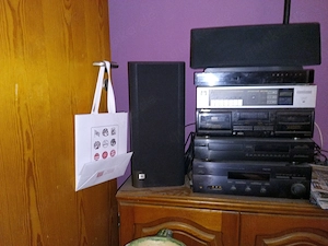 Stereoanlage mit Boxen