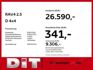 Toyota RAV 4 RAV4 2.5 D 4x4 Team Deutschland Allrad Navigation