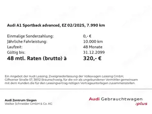 Audi A1 30 TFSI advanced LED Navi Optik sch Bild 3