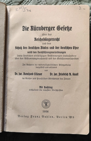Die Nürnberger Gesetze von 1936 Bild 3