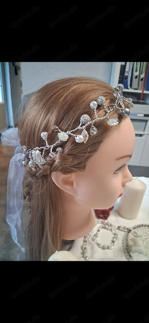 Diadem zur Komunion oder Hochzeit mit Schmuck