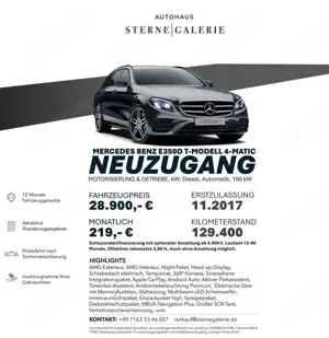 Mercedes-Benz E 350 D/AMG-LINE/360°/AMBIENT/MBUX/AMBIENT HUD