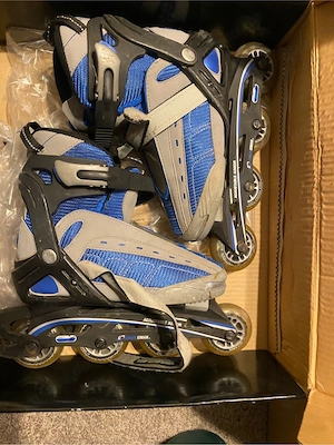 Inliner Crazy Creek 36-39 verstellbar gebraucht gut erhalten blau- grau 