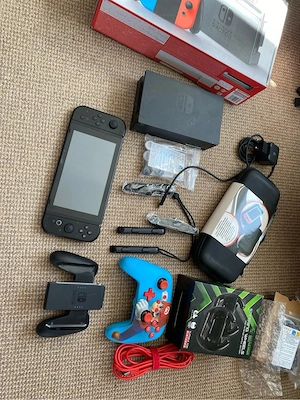 nintendo switch mit viel zubehör 