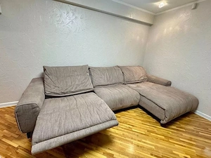 Graues Schlafsofa, Ecksofa mit Schlaffunktion, Disegner Sofa