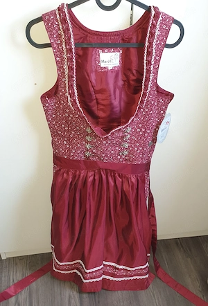 Neues Dirndl Marjo Kleid Neu bordeaux Gr. 34 XS KP 100 