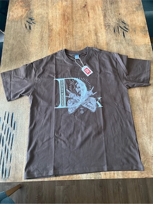 Fashion Shirt Braun großes Brustlogo XXL