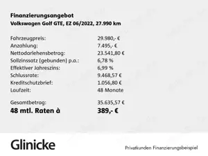 Volkswagen Golf GTE VIII GTE eHybrid Matrix AHK Navi Kamera *Pa Bild 2