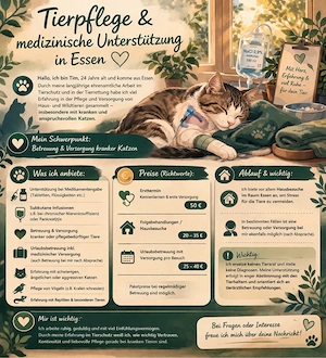    Tierpflege, Betreuung & medizinische Unterstützung in Essen   zuverlässig & erfahren