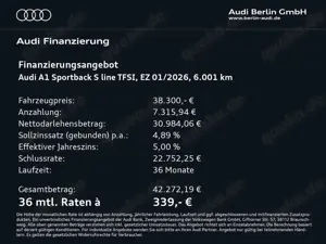 Audi A1 S line 35 TFSI S tronic