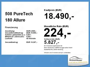 Peugeot 508 PureTech 180 Allure Navi Kamera ToterWinkel Bild 4