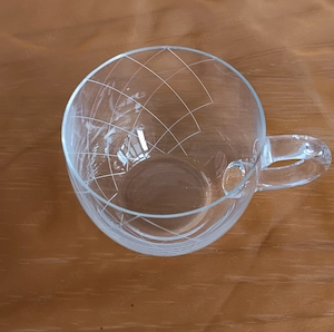Vintage Glasbowle mit 10 Gläsern Bild 4