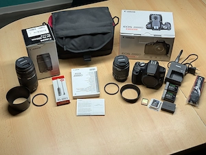 Canon EOS 2000D 18-55mm IS II Kit + CANON EF 75 mm - 300 mm f 4-5.6 III