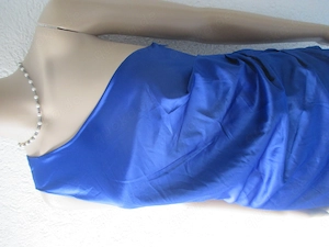 NEU Seiden Satin Cocktail Aben Ausgeh One Shoulder Bodycon Mini KLEID VERO MODA Gr. 36- 38  S royal