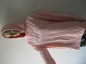 NEU Kapuzen Hoodie Sweat Shirt Sweater CARTOON Gr. 44- 46  L- XL ros  weiß 