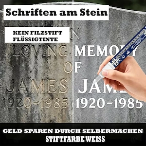 Grabsteinbeschriftung,ausbessern in WEISS Lieferung aus Bayern