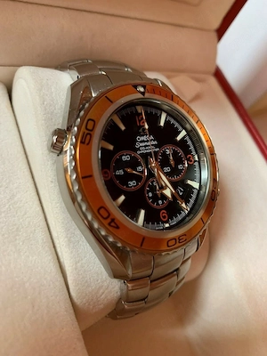 Omega Seamaster Planet Ocean Chronograph Box u. Papiere aus 2010 Top Zustand Bild 6