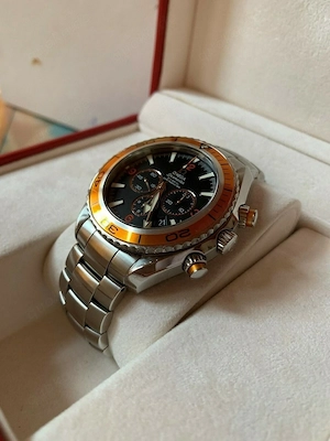 Omega Seamaster Planet Ocean Chronograph Box u. Papiere aus 2010 Top Zustand Bild 10