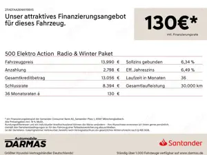 Fiat 500 500 Elektro Action  Radio  Winter Paket Bild 2