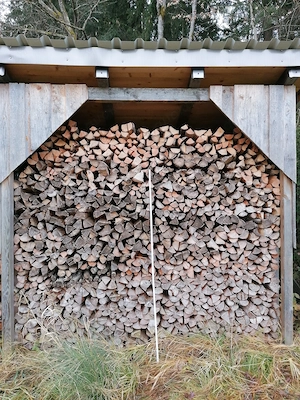 Brennholz zu verkaufen, gespalten, Fichte   Erle, gemischt, 1m