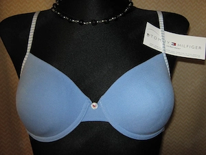 NEU mit Etikett Push Up Pullover BH TOMMY HILFIGER Gr. 70C * 36- 38  S underwear himmel hell- blau