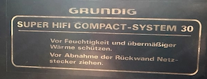 Musikanlage Grundig aus 80igern
