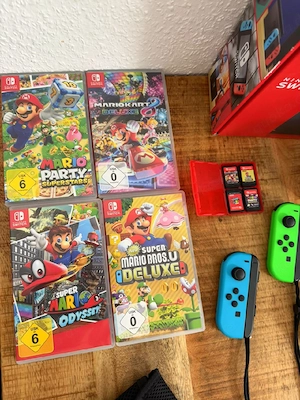 4x mario Nintendo Switch 1 spiele mit originalverpackung