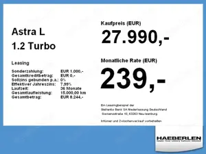 Opel Astra L 1.2 Turbo GS Line FLA 360 SpurH 2xKlima Bild 4