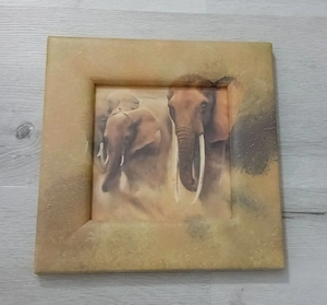 Wandbilder Frau + Elefanten - Tiere