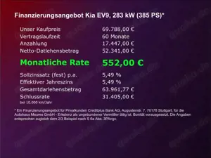 Kia EV9 GTL AWD 7-Sitzer El. Panodach Massagesitze El. Hec Bild 2