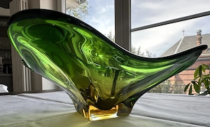 Murano Schale grün orange 