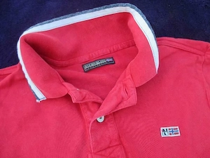 NEUw Damen oder Herren Unisex Pike  Polo Kurzarm T- Shirt "Napapijri" Gr. 38- 40  M * 48- 50 rot