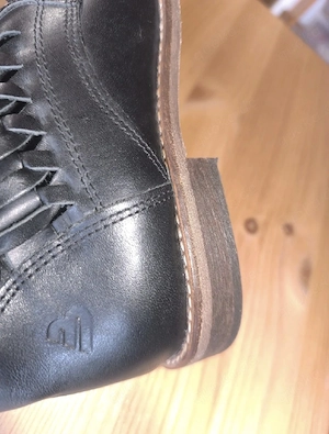 Schwarze Stiefel aus Leder für Damen, Größe 37 Bild 5