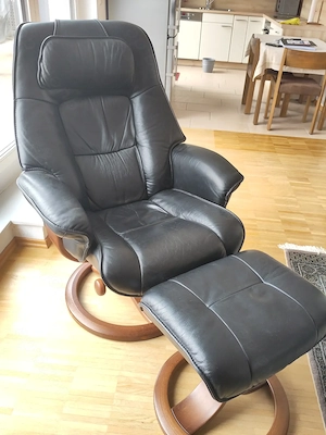 Stressless Ruhesessel Admiral R30 Ringsockel inkl. Hocker