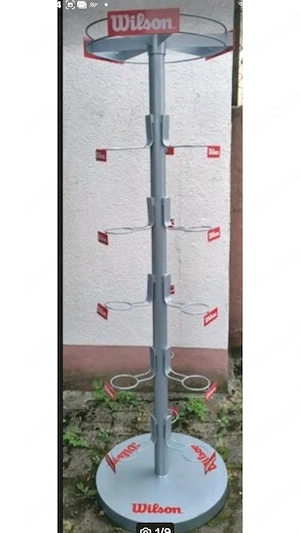 Wilson Design Metall Ballständer Aufsteller rund 180 cm Ball für 15 Bälle Deko