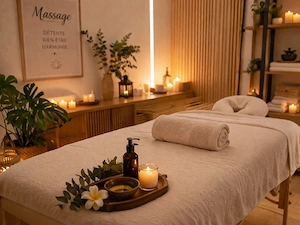   Ein Moment purer Entspannung und des Genusses während einer Massage   