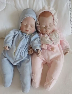 Sammlerstücke: Joyce C. Wolf Puppen Zwillingspärchen Bild 3