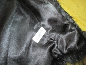 NEU Ärmellos Zottel Fell- Imitat Fake fur Weste Jacke Dynamite Gr. 34- 36  XS- S schwarz Gothic 