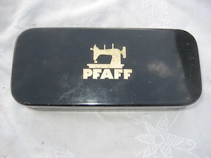 Pfaff Nähmaschine Blechdose Dose Metall Kiste Vintage Antik 