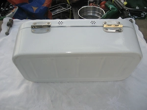 uralter Emaille-Brotkasten Brotbox emailliert Vintage Antik 40er Bild 8