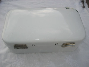 uralter Emaille-Brotkasten Brotbox emailliert Vintage Antik 40er Bild 7