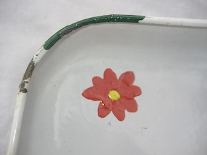 uralter Emaille-Brotkasten Brotbox emailliert Vintage Antik 40er Bild 9