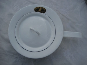 Nachttopf Bettpfanne mit Deckel aus Emaille Baumann Steckbecken 